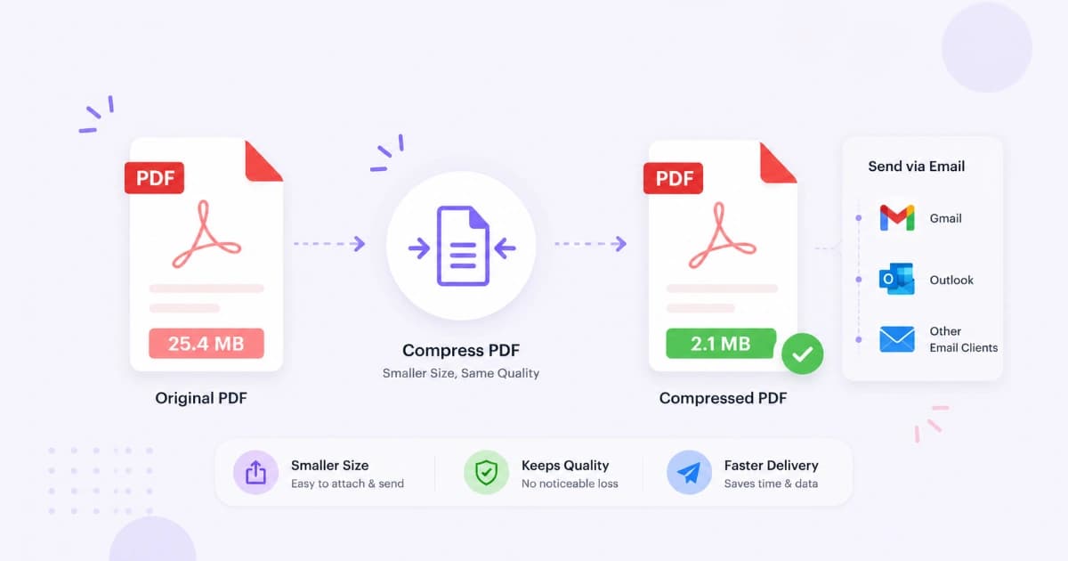 How to compress PDF for email attachments - Gmail and Outlook